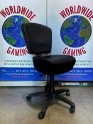 24"-19" Adjustable Black Rolling Casino Chair. BRAND NEW SEAT & BACK!
